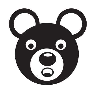 Yüz duygu simgesi illüstrasyon işareti tasarım ayı