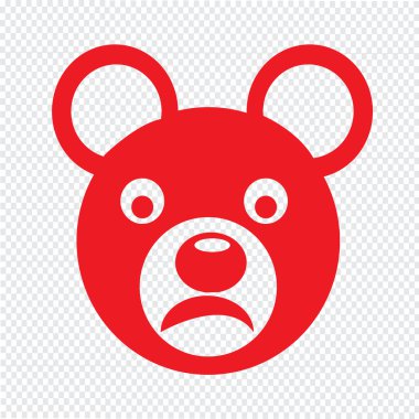 Yüz duygu simgesi illüstrasyon işareti tasarım ayı