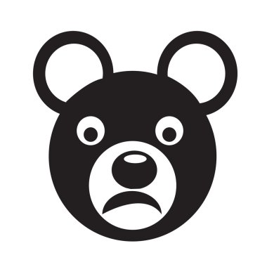 Yüz duygu simgesi illüstrasyon işareti tasarım ayı