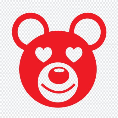 Yüz duygu simgesi illüstrasyon işareti tasarım ayı