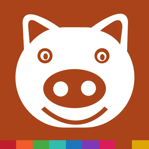 Niedliches Schwein Emotion Symbol Illustration Zeichen Design — Stockvektor