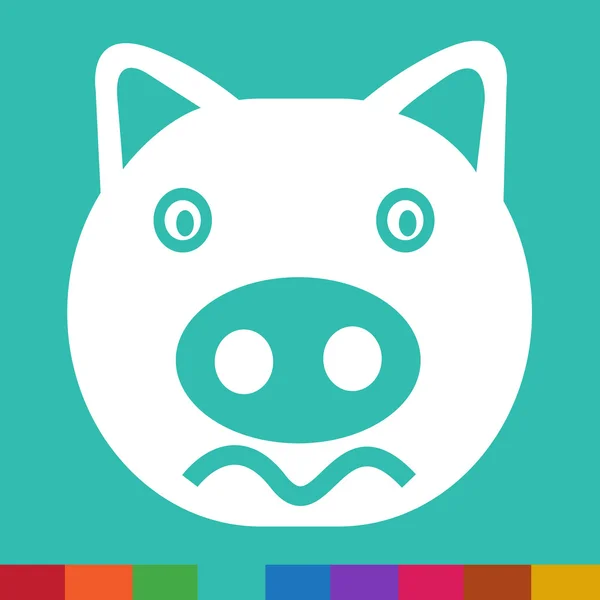 Émotion de porc mignon Icône Illustration signe conception — Image vectorielle