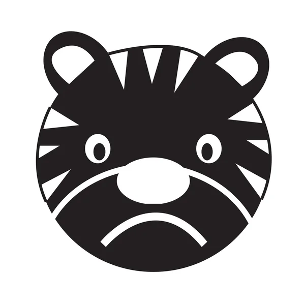 Tiger Face emoção ícone ilustração sinal design — Vetor de Stock