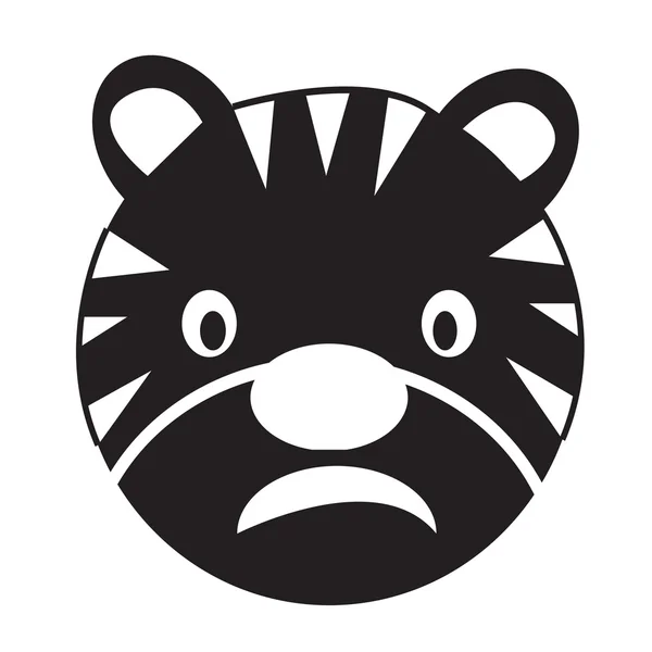 Tigre Cara emoción Icono Ilustración signo de diseño — Archivo Imágenes Vectoriales