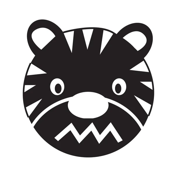 Tiger Face emoção ícone ilustração sinal design — Vetor de Stock