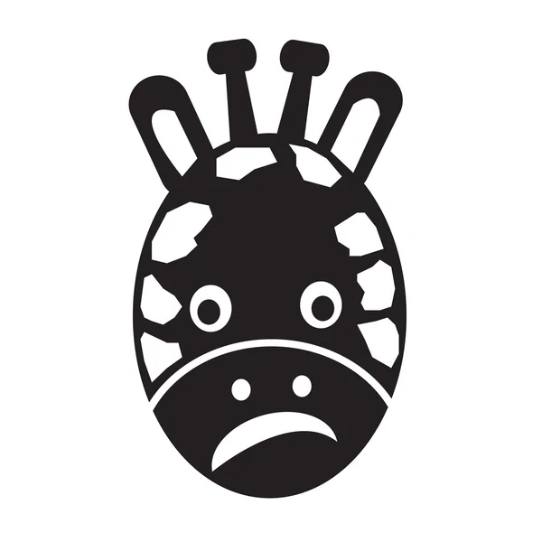 Giraffe Face emotion Icon Illustration sign design — Stock Vector