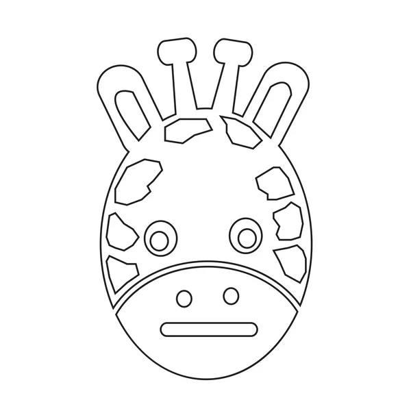 キリン顔感情アイコン イラスト サイン デザイン — ストックベクタ