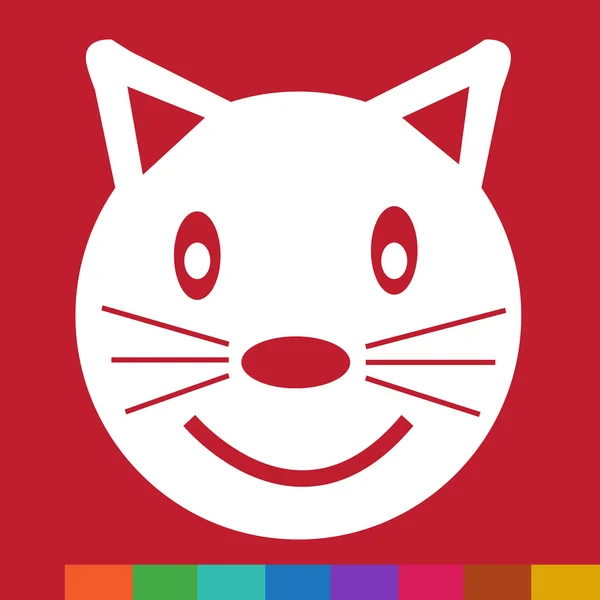 Macska arc érzelem ikont ábrán látható jele design — Stock Vector