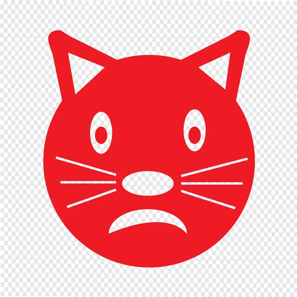 Emoção de cara de gato Ícone Ilustração sinal design —  Vetores de Stock