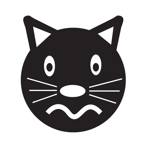 Γάτα συγκίνηση πρόσωπο εικονίδιο εικονογράφηση ΣΧΕΔΙΑΣΜΟΣ ΠΙΝΑΚΙΔΩΝ — Διανυσματικό Αρχείο