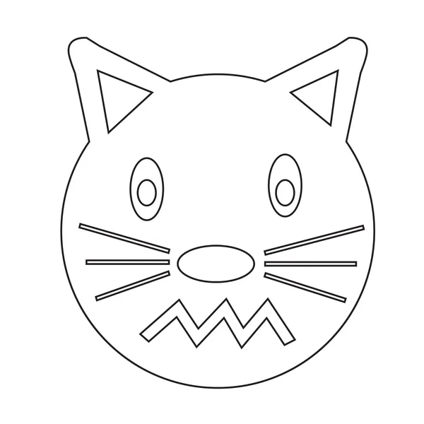 Cat Face emotion Icon Illustration sign design — Stock Vector