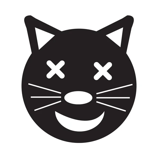 Cat Face emozione Icona Illustrazione segno design — Vettoriale Stock