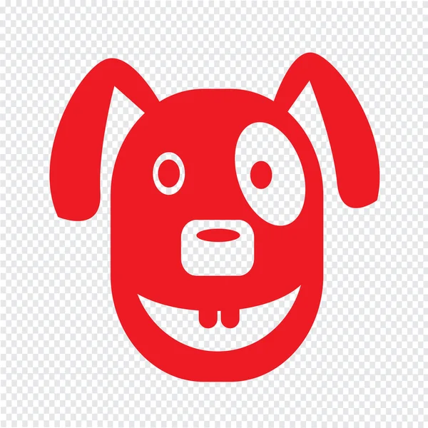 Perro cara emoción icono Ilustración signo diseño — Vector de stock