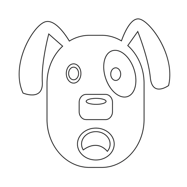 Dog Face emotion Icon Illustration sign design — Stock Vector