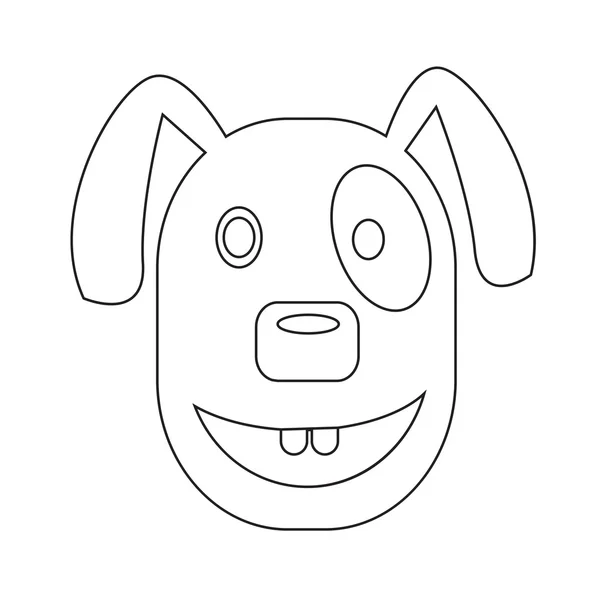 Arc érzelem ikont ábrán látható jel tervező kutya — Stock Vector