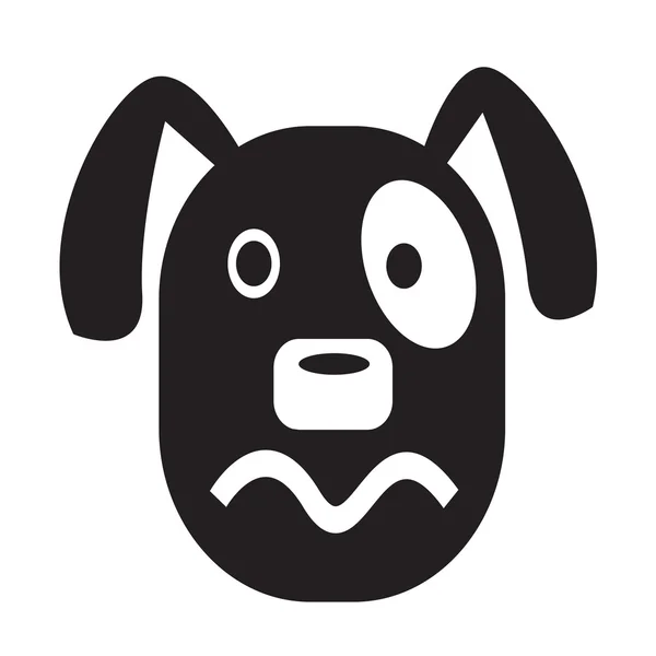 Hund Gesicht Emotion Symbol Illustration Zeichen Design — Stockvektor