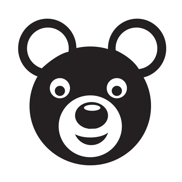 Emoção do rosto do urso Ícone Ilustração sinal design —  Vetores de Stock