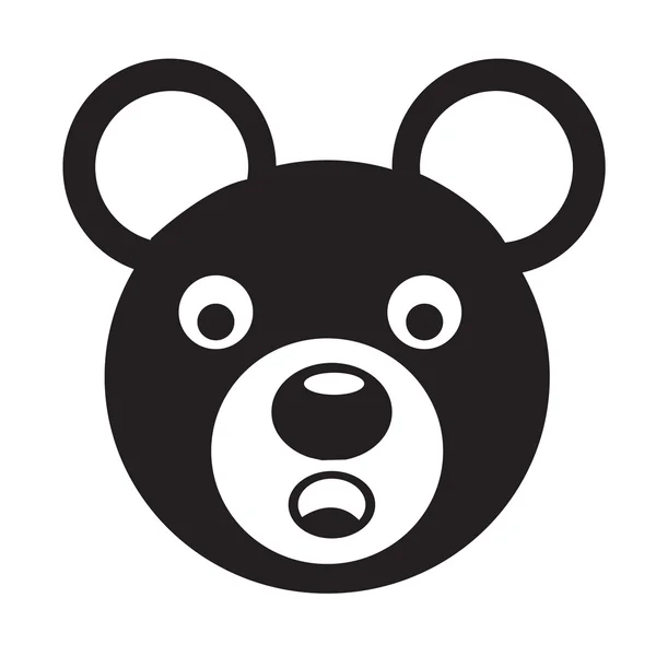 Oso Emoción facial Icono Ilustración Signo de diseño — Vector de stock