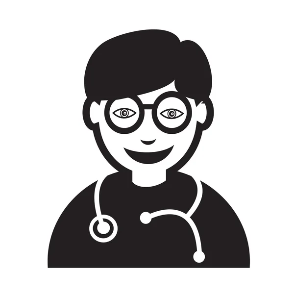 Doctor Face emoción Icono Ilustración signo de diseño — Archivo Imágenes Vectoriales