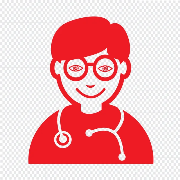 Doctor Face emoción Icono Ilustración signo de diseño — Archivo Imágenes Vectoriales