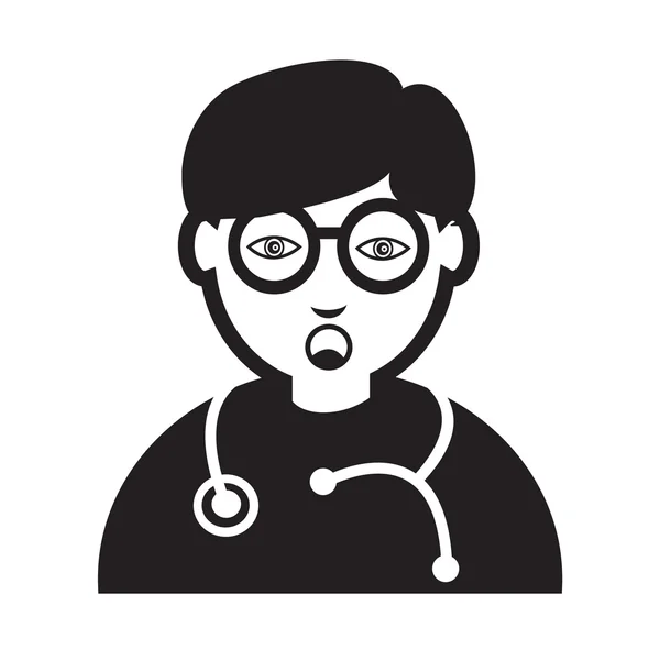 Doctor Face emoción Icono Ilustración signo de diseño — Archivo Imágenes Vectoriales