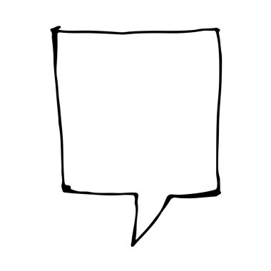 Kabarcık konuşma illüstrasyon simge tasarım el çekilmiş