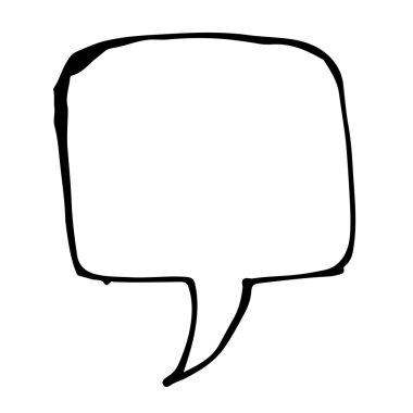 Kabarcık konuşma illüstrasyon simge tasarım el çekilmiş