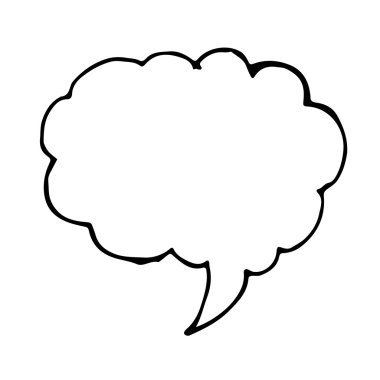 Kabarcık konuşma illüstrasyon simge tasarım el çekilmiş