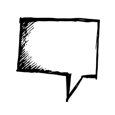 Kabarcık konuşma illüstrasyon simge tasarım el çekilmiş