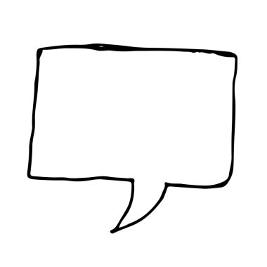 Kabarcık konuşma illüstrasyon simge tasarım el çekilmiş