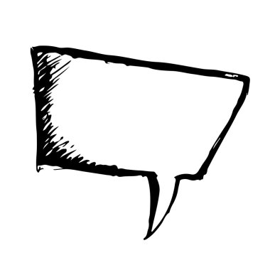 Kabarcık konuşma illüstrasyon simge tasarım el çekilmiş