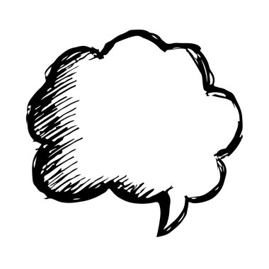Kabarcık konuşma illüstrasyon simge tasarım el çekilmiş