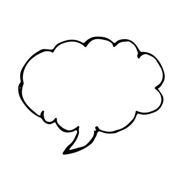 Kabarcık konuşma illüstrasyon simge tasarım el çekilmiş