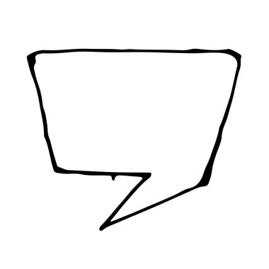 Kabarcık konuşma illüstrasyon simge tasarım el çekilmiş