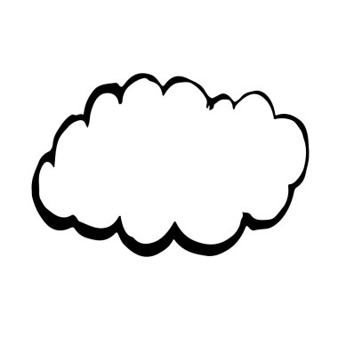 Konuşma balonu el çizilen illüstrasyon simge tasarım