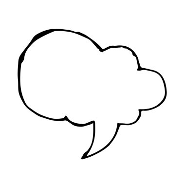 Kabarcık konuşma illüstrasyon simge tasarım el çekilmiş
