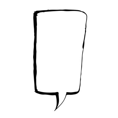 Konuşma balonu el çizilen illüstrasyon simge tasarım