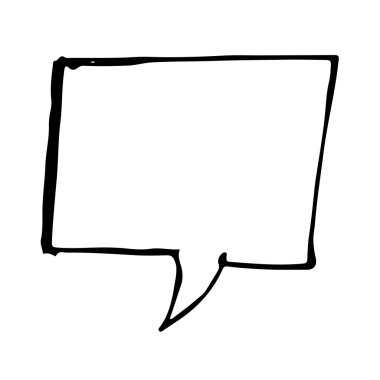 Kabarcık konuşma illüstrasyon simge tasarım el çekilmiş