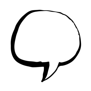 Konuşma balonu el çizilen illüstrasyon simge tasarım