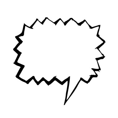 Konuşma balonu el çizilen illüstrasyon simge tasarım