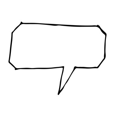 Kabarcık konuşma illüstrasyon simge tasarım el çekilmiş