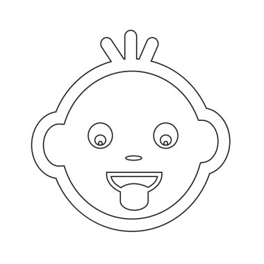 Şirin bebek yüz duygu simge tasarlamak sembol tasarımı