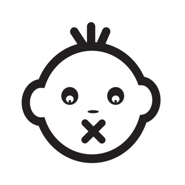 Şirin bebek yüz duygu simge tasarlamak sembol tasarımı