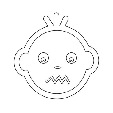 Şirin bebek yüz duygu simge tasarlamak sembol tasarımı