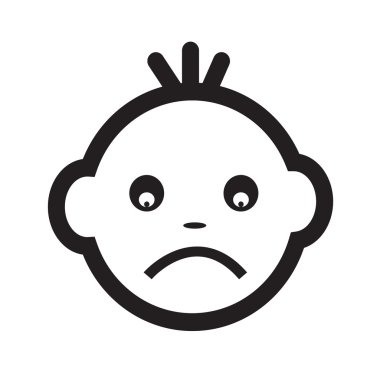 Bebek yüz duygu simge tasarlamak sembolü tasarım