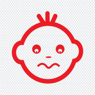 Bebek yüz duygu simge tasarlamak sembolü tasarım