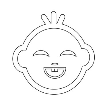 Bebek yüz duygu simge tasarlamak sembolü tasarım