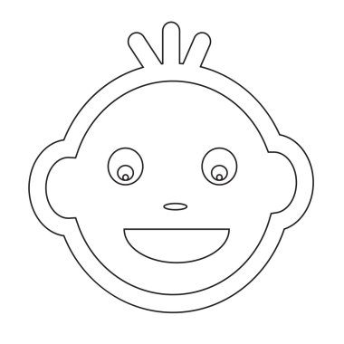 Bebek yüz duygu simge tasarlamak sembolü tasarım