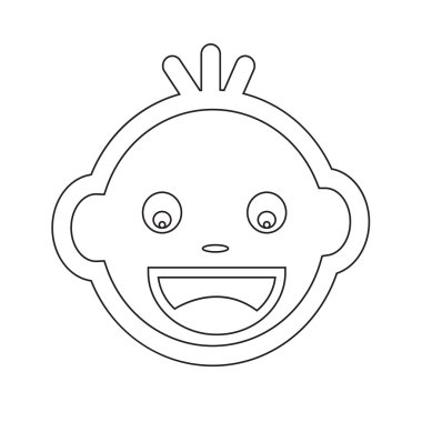Şirin bebek yüz duygu simge tasarlamak sembol tasarımı