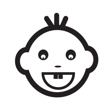 Bebek yüz duygu simge tasarlamak sembolü tasarım